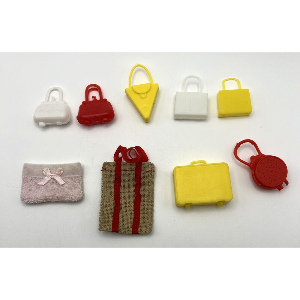 Barbie/Doll Fashion Purses/Bags/Suitcase and Clutch Lot of 9 - Vintage